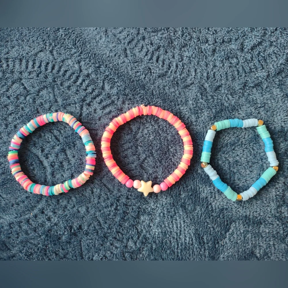 Colorful Kids Beaded Bracelets Set